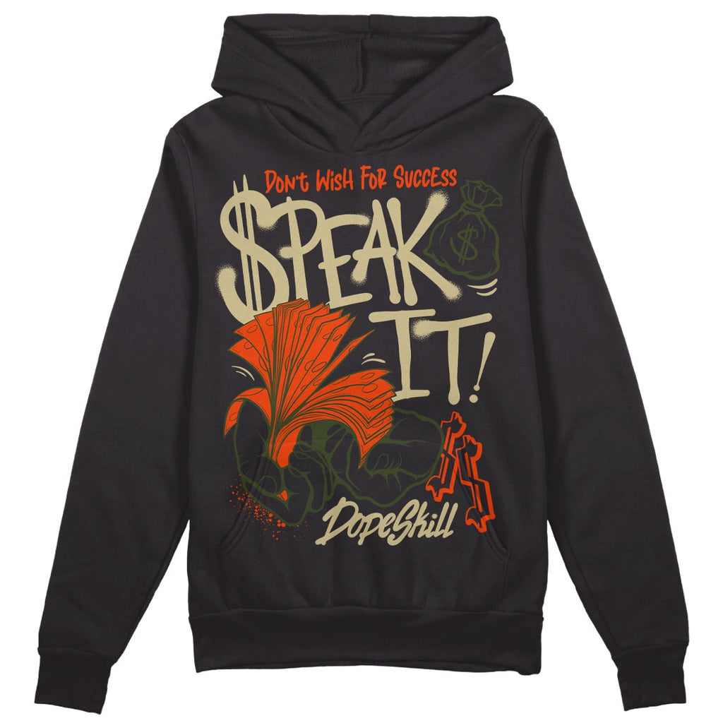 Olive Collection DopeSkill Hoodie Sweatshirt Speak It Graphic