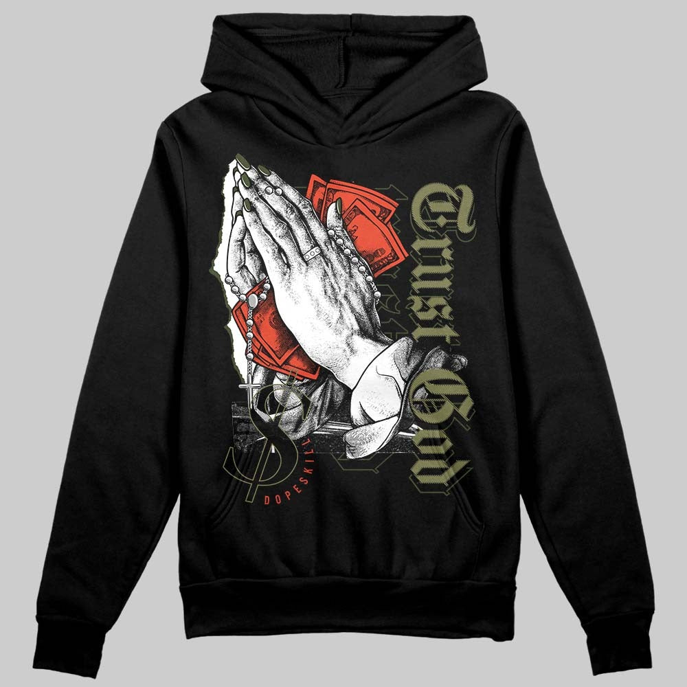 Olive Collection DopeSkill Hoodie Sweatshirt Trust God Graphic
