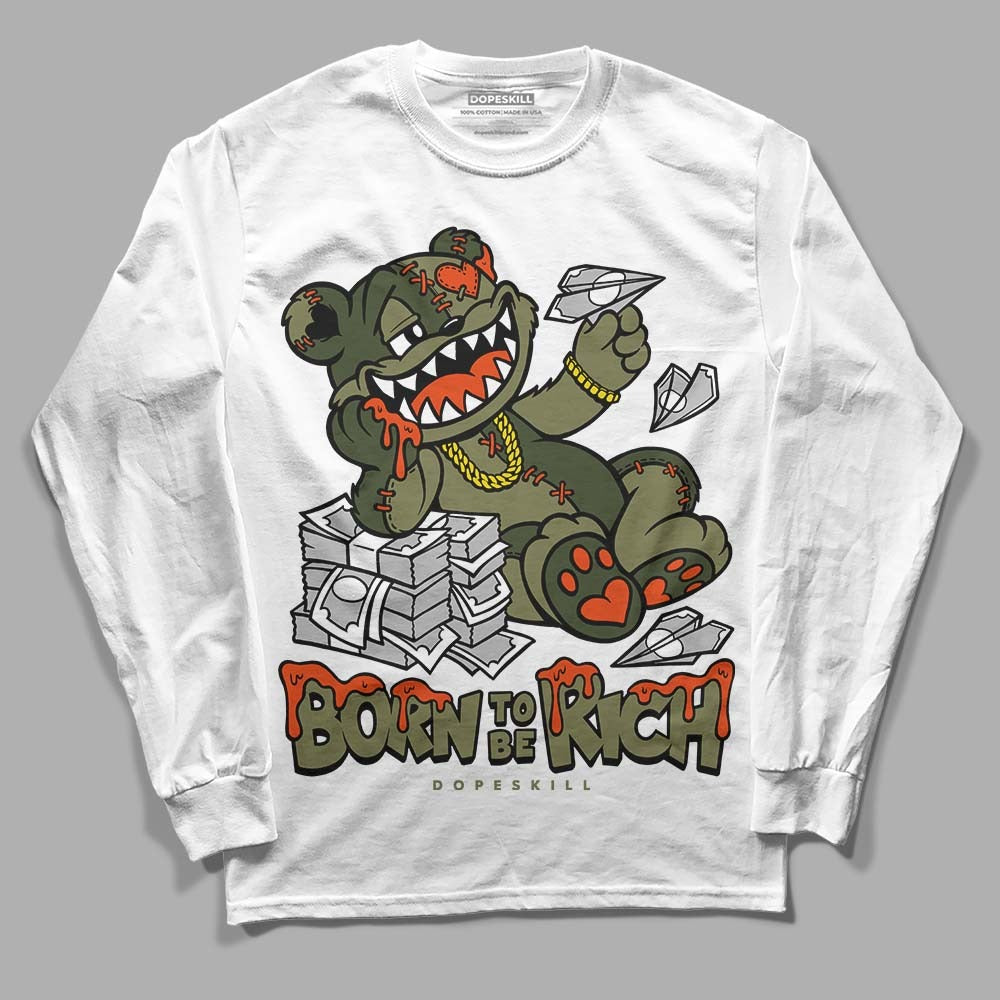 Olive Collection DopeSkill Long Sleeve T-Shirt Born To Be Rich Graphic