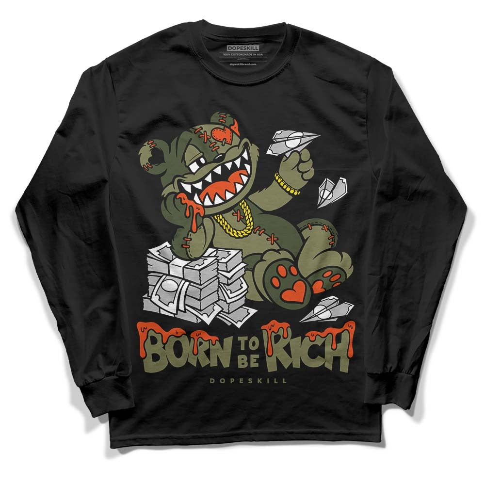 Olive Collection DopeSkill Long Sleeve T-Shirt Born To Be Rich Graphic