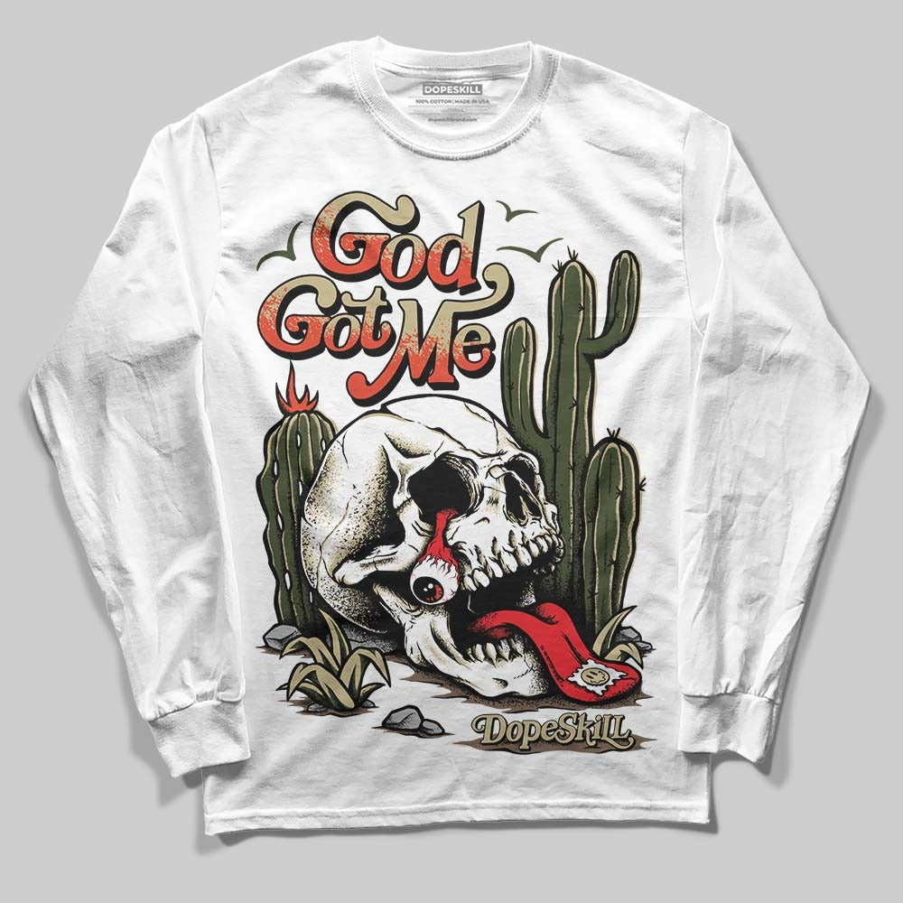Olive Collection DopeSkill Long Sleeve T-Shirt God Got Me Graphic