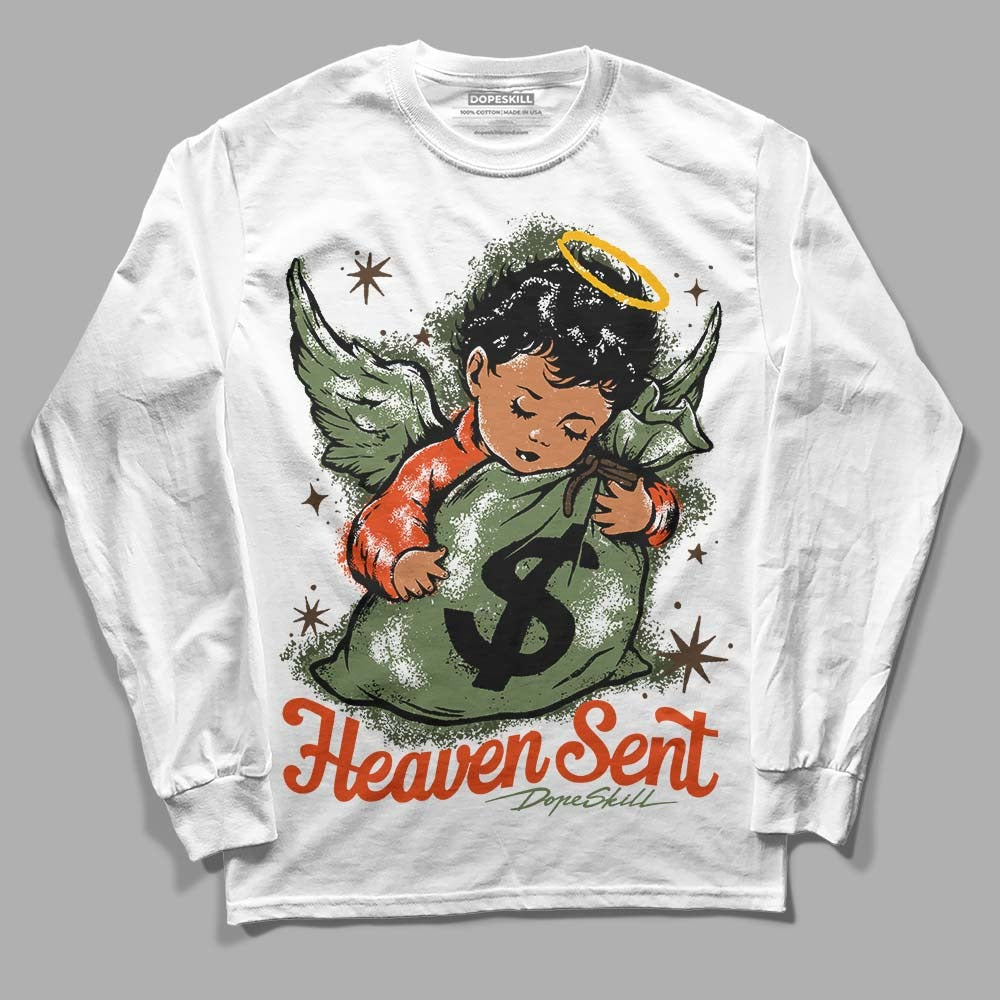 Olive Collection DopeSkill Long Sleeve T-Shirt Heaven Sent Graphic