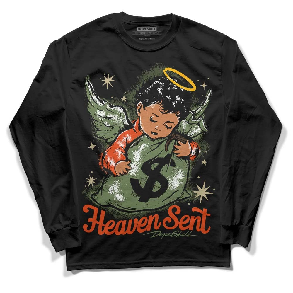 Olive Collection DopeSkill Long Sleeve T-Shirt Heaven Sent Graphic