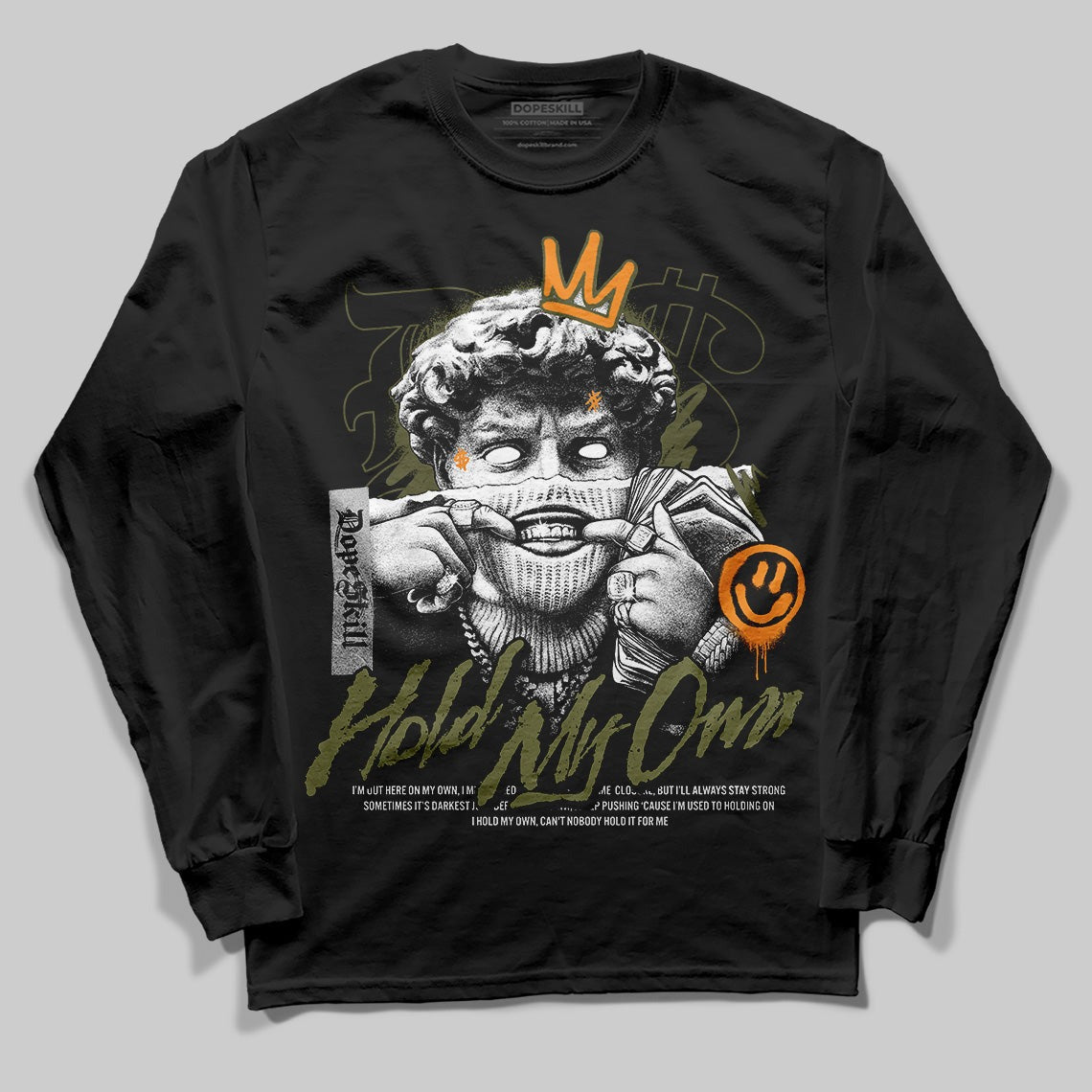 Olive Collection DopeSkill Long Sleeve T-Shirt In My Way Graphic