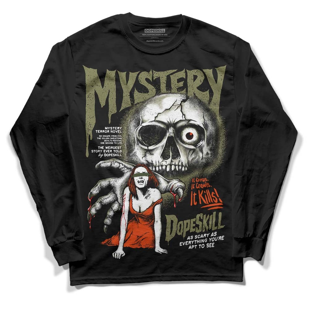 Olive Collection DopeSkill Long Sleeve T-Shirt Mystery Ghostly Grasp Graphic