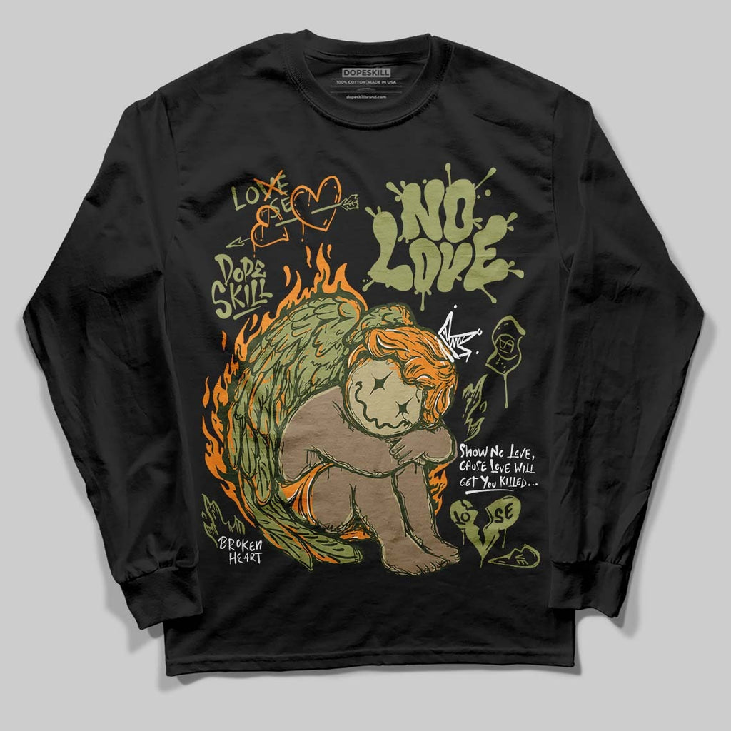 Olive Collection DopeSkill Long Sleeve T-Shirt No Love Graphic