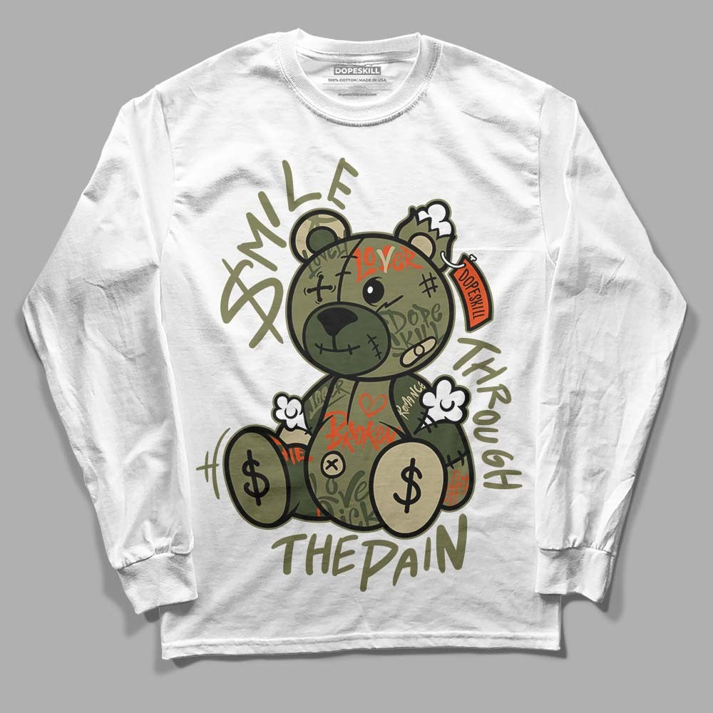 Olive Collection DopeSkill Long Sleeve T-Shirt Smile Through The Pain Graphic
