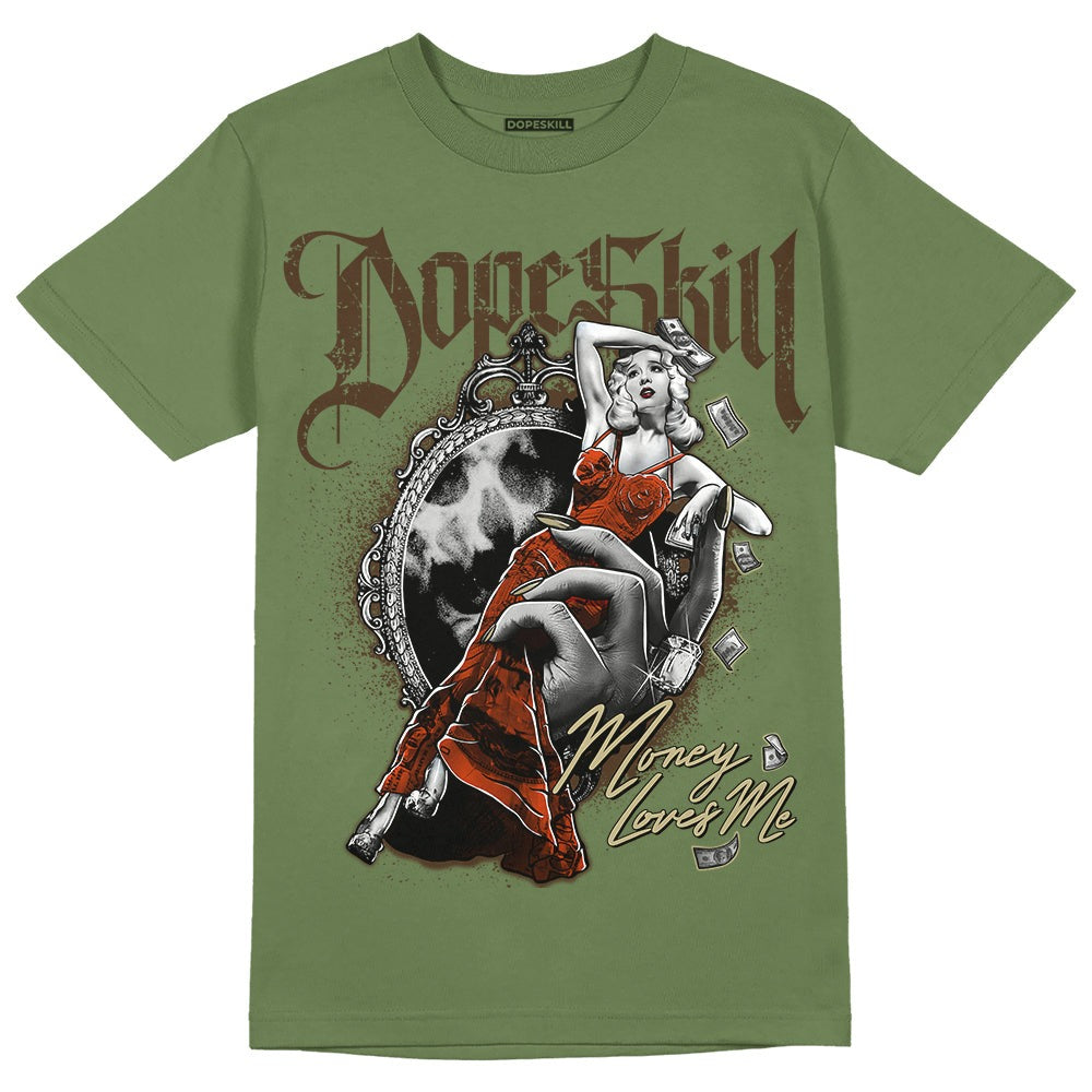 Olive Collection DopeSkill Olive T-shirt Money Loves Me Graphic