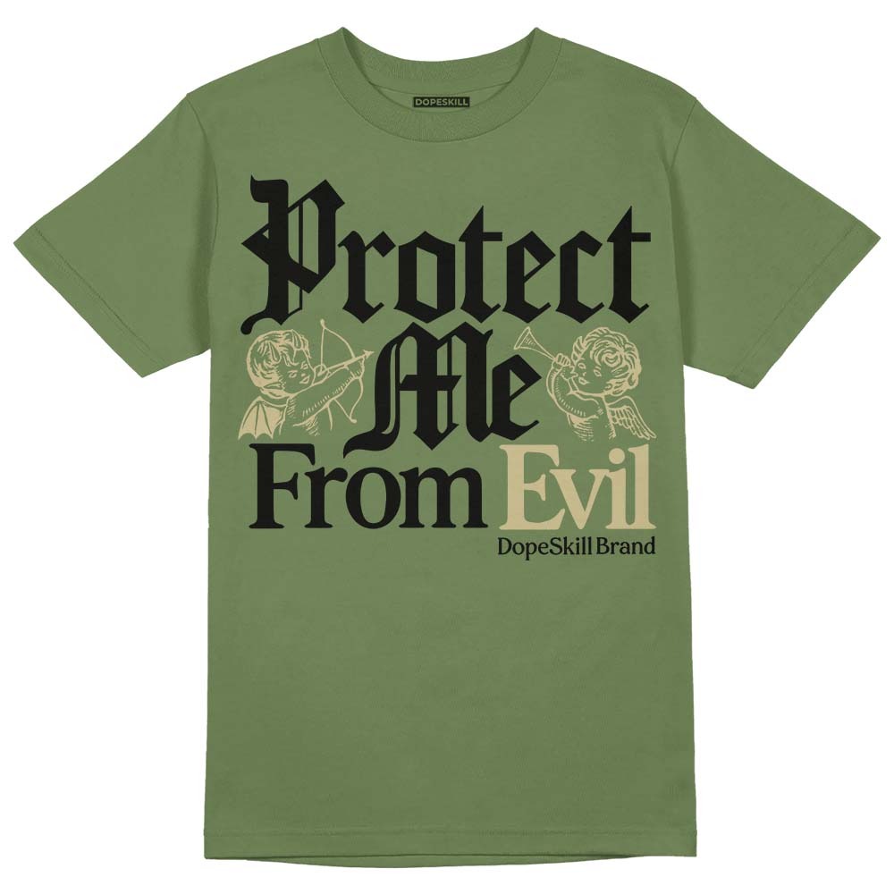 Olive Collection DopeSkill Olive T-shirt Protect Me From Evil Graphic