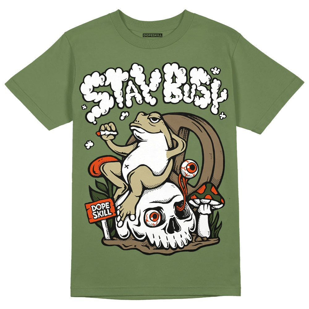 Olive Collection DopeSkill Olive T-shirt Stay Busy Graphic