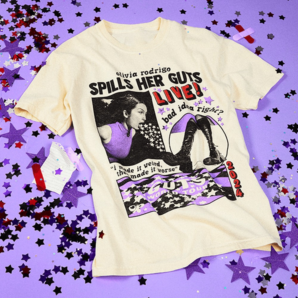 Olivia Rodrigo Merch OR Spills Her GUTS Live T-Shirt Best Gifts For Music Lovers