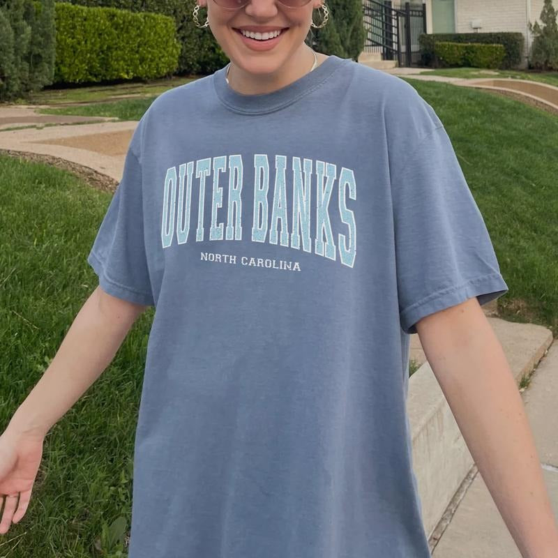 Outer Banks T-Shirt  Comfort Colors ,OBX Show Shirt, Outer Banks Pogue Life, Beach Tee, Oversized, Spring Break Tee Gift For Movies Lovers style 001