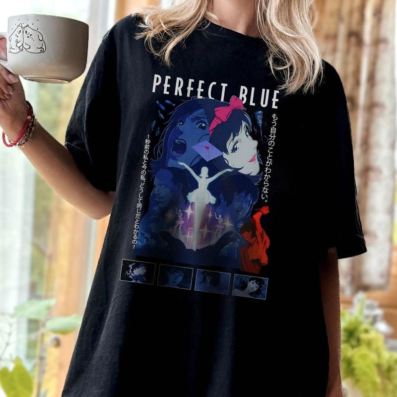PERFECT BLUE shirt,Anime Perfect Blue Shirt, Perfect Blue Vintage Tees, Perfect Blue Retro Shirt, Long Sleeve Shirt, Perfect Blue Tee,Anime Unisex Sweatshirt hoodie T-shirt, Gift for Lovers Anime