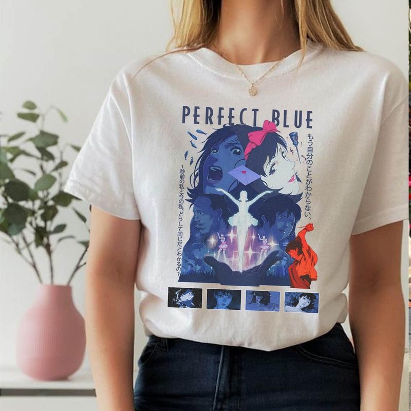 PERFECT BLUE shirt,Anime Perfect Blue Shirt, Perfect Blue Vintage Tees, Perfect Blue Retro Shirt, Long Sleeve Shirt, Perfect Blue Tee,Anime Unisex Sweatshirt hoodie T-shirt, Gift for Lovers Anime