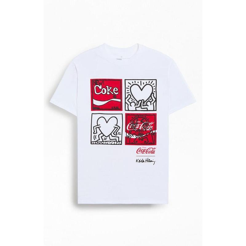 PacSun Men's Keith Haring x Coke Heart T-Shirt - Multicolor