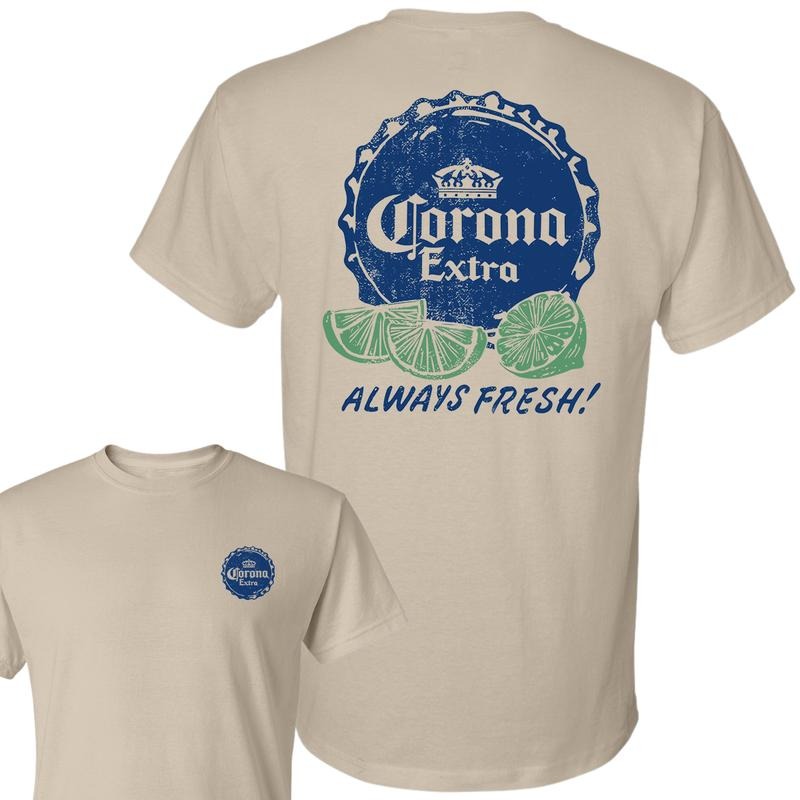 Pacsun Mens Corona Fresh T-shirt, Unisex T-Shirt, Full Color, For Men, For Women style 001