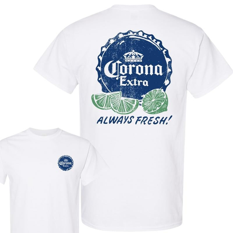 Pacsun Mens Corona Fresh T-shirt, Unisex T-Shirt, Full Color, For Men, For Women style 001