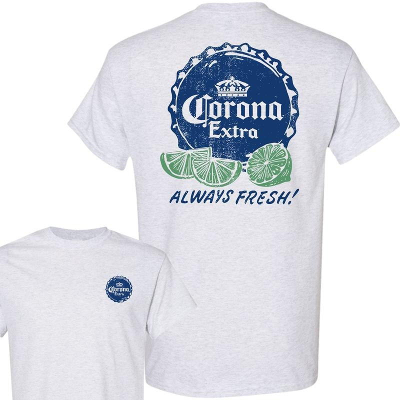 Pacsun Mens Corona Fresh T-shirt, Unisex T-Shirt, Full Color, For Men, For Women style 001