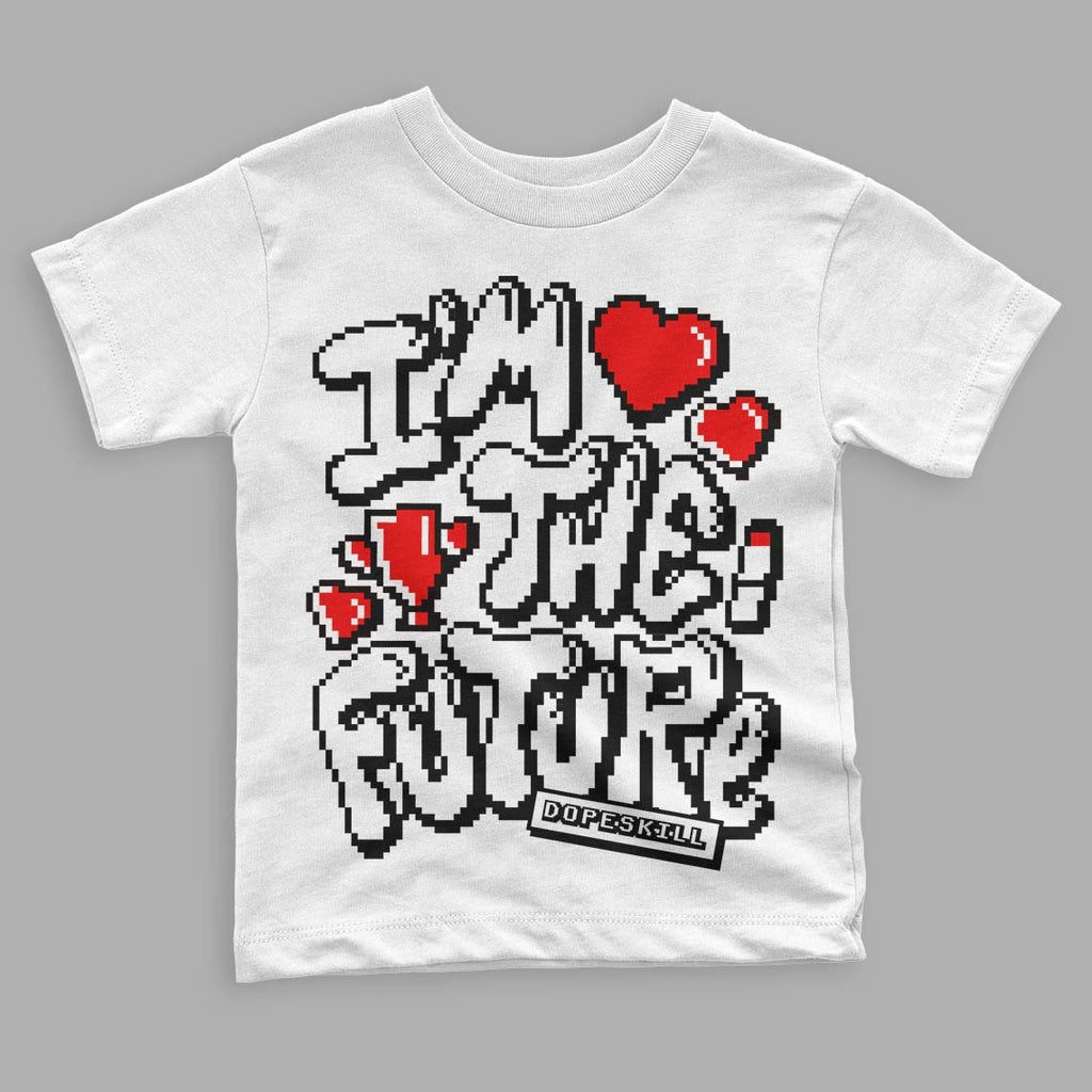 Panda White Black Dunk Low DopeSkill Toddler Kids T-shirt I'm The Future Graphic