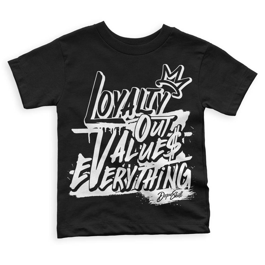 Panda White Black Dunk Low DopeSkill Toddler Kids T-shirt LOVE Graphic