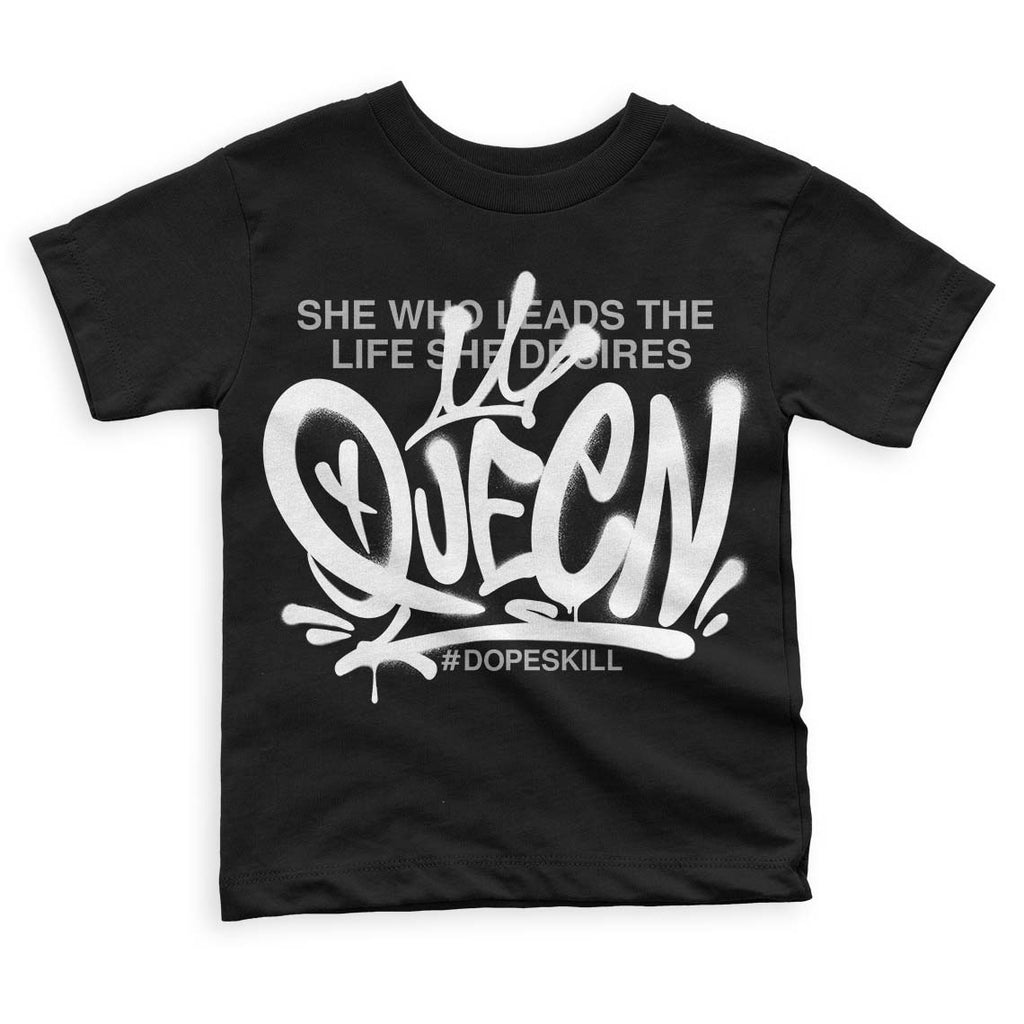 Panda White Black Dunk Low DopeSkill Toddler Kids T-shirt Queen Graphic