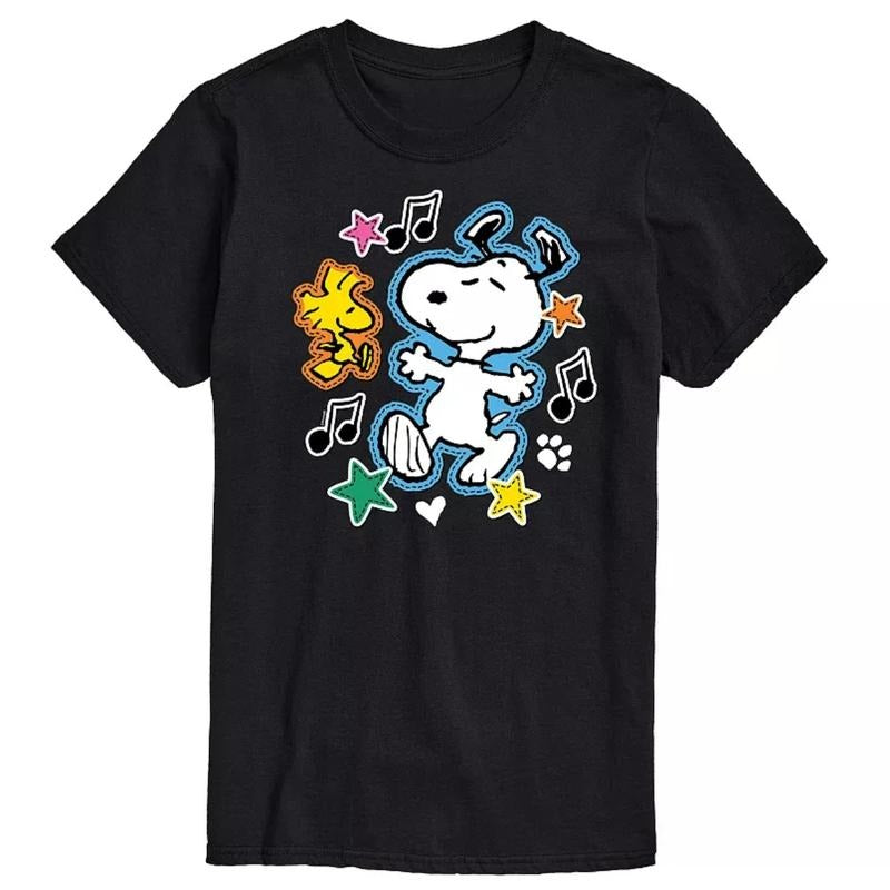 Peanuts Snoopy Woodstock Graphic Tee, Crew Neck ,T-Shirt For Unisex , Gift For Men , Gift For Women Top Womenswear