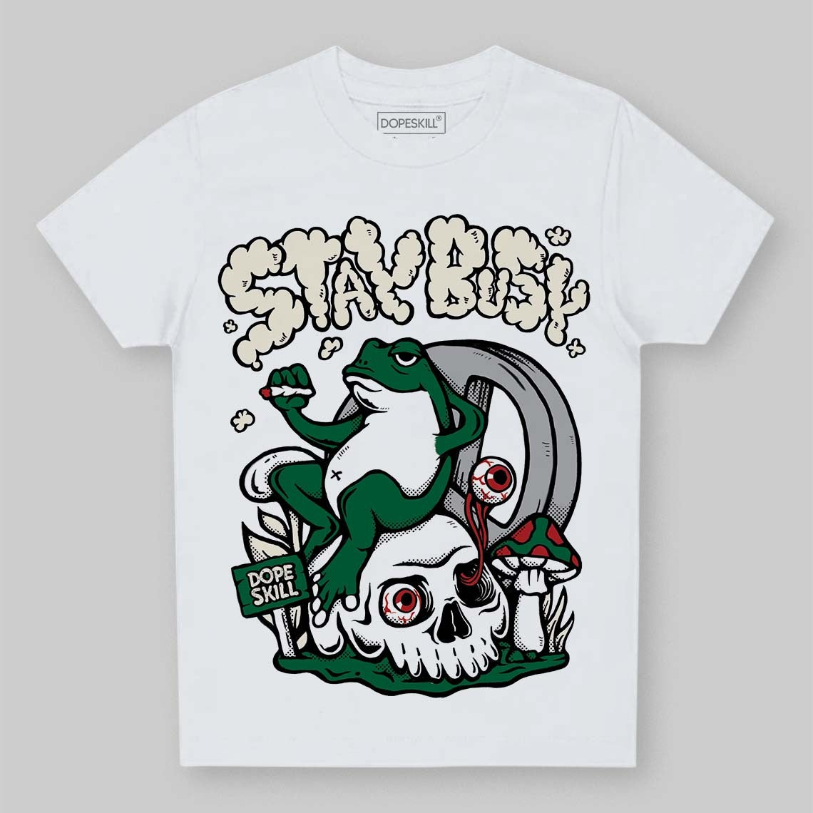 Pine Green 13s DopeSkill Toddler Kids T-shirt Stay Busy Graphic