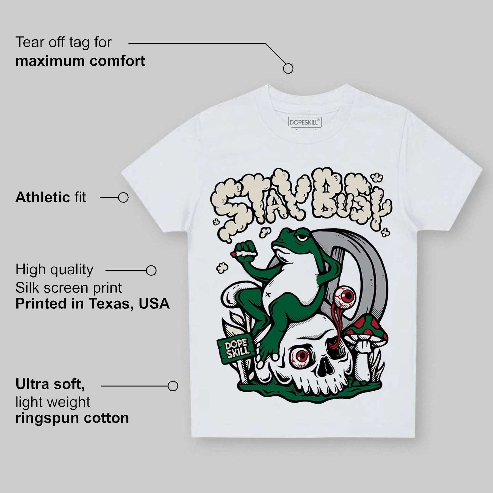 Pine Green 13s DopeSkill Toddler Kids T-shirt Stay Busy Graphic