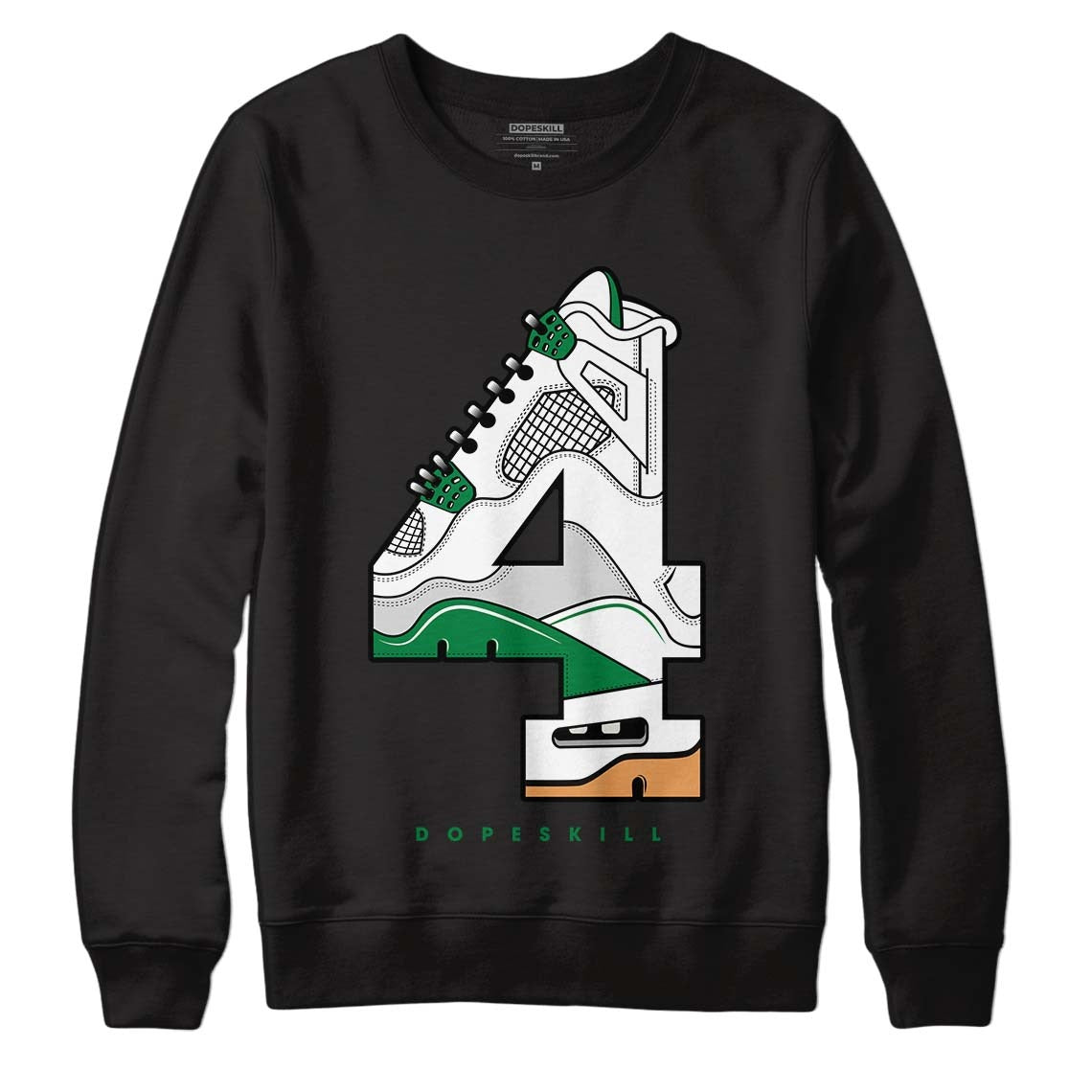 Pine Green 4s DopeSkill Sweatshirt No.4 Graphic