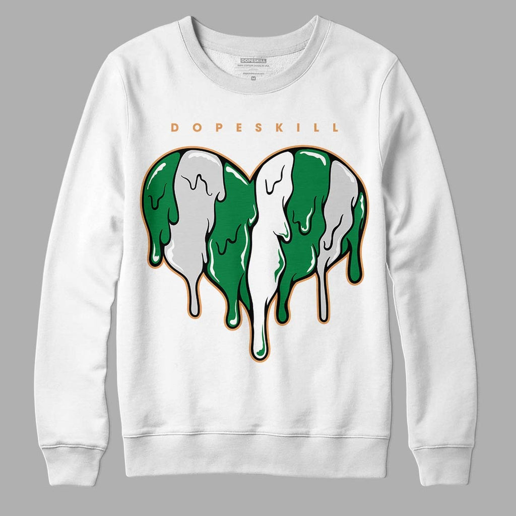Pine Green 4s DopeSkill Sweatshirt Slime Drip Heart Graphic