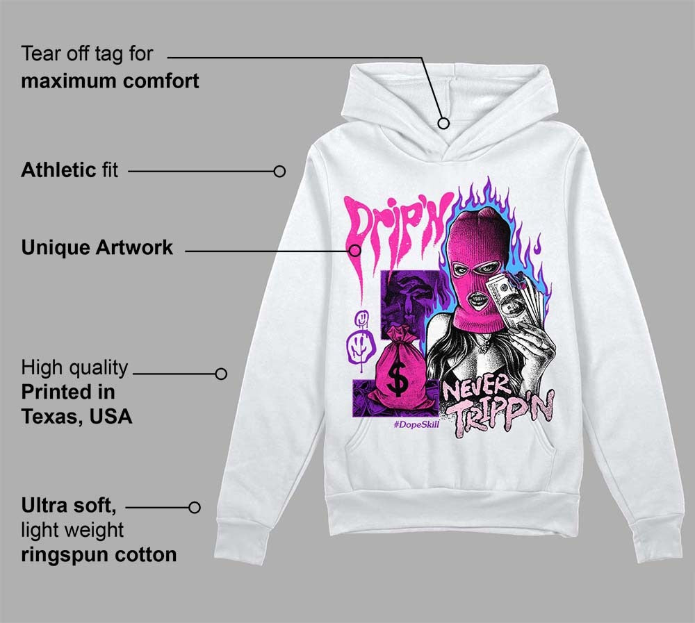 Pink Collection DopeSkill Hoodie Sweatshirt Drip'n Never Tripp'n Graphic