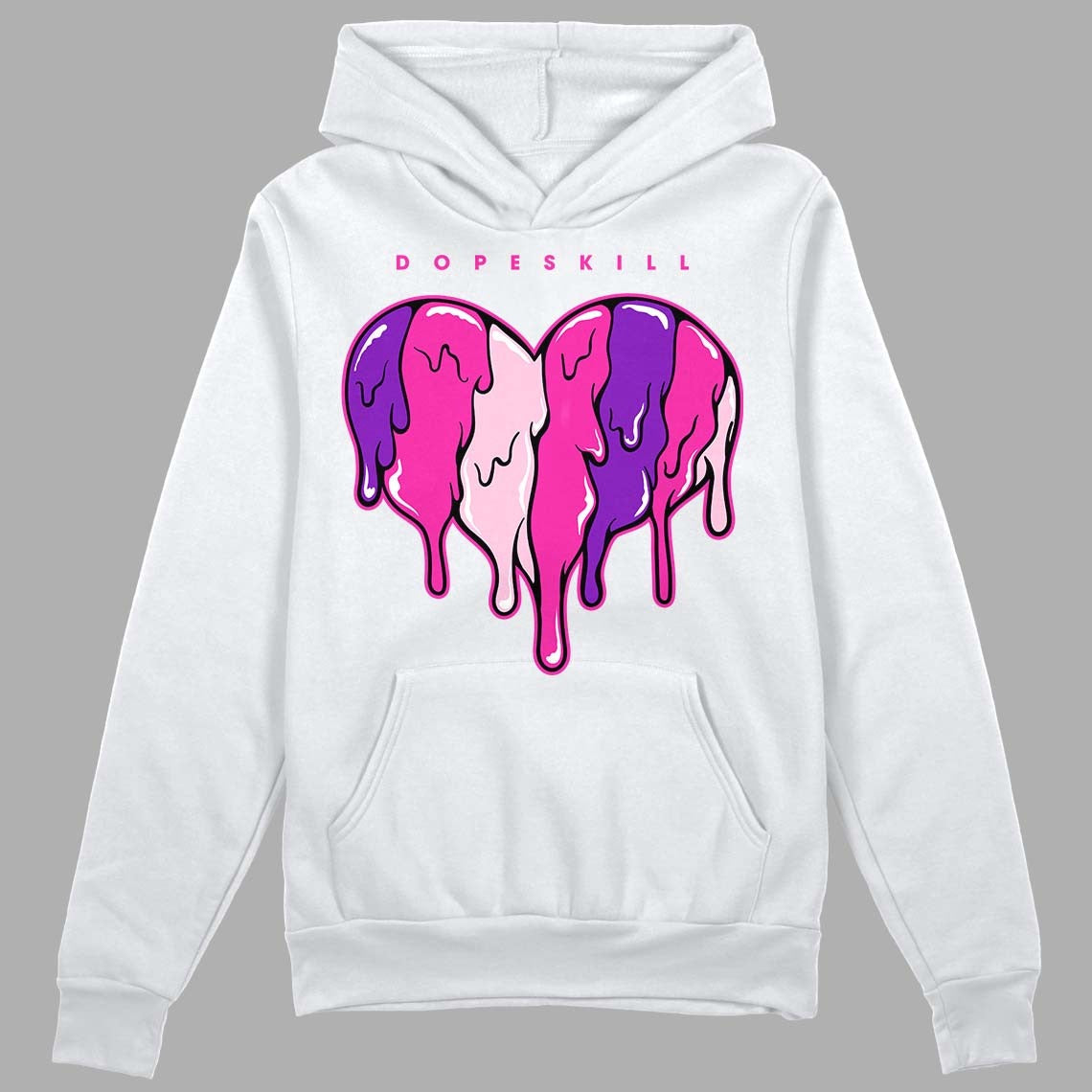 Pink Collection DopeSkill Hoodie Sweatshirt Slime Drip Heart Graphic