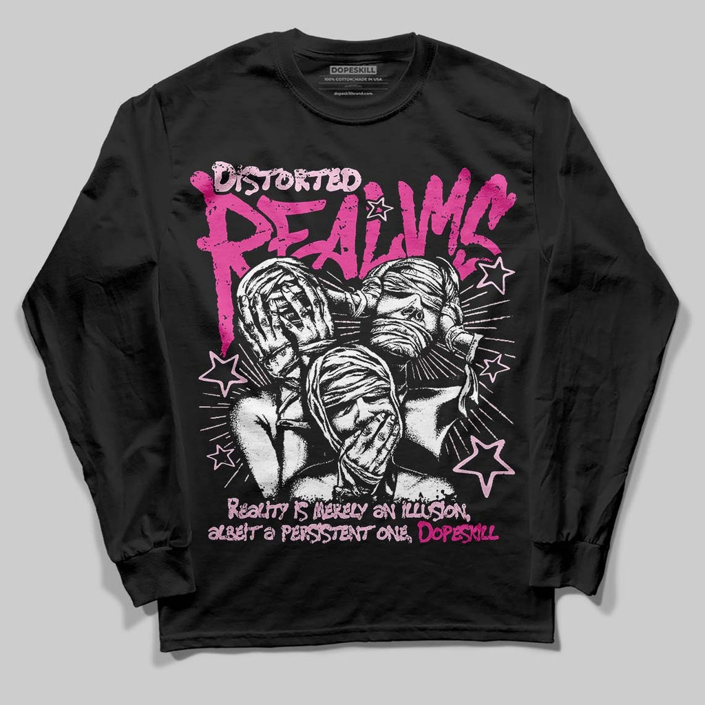 Pink Collection DopeSkill Long Sleeve T-Shirt Distorted Realms Graphic