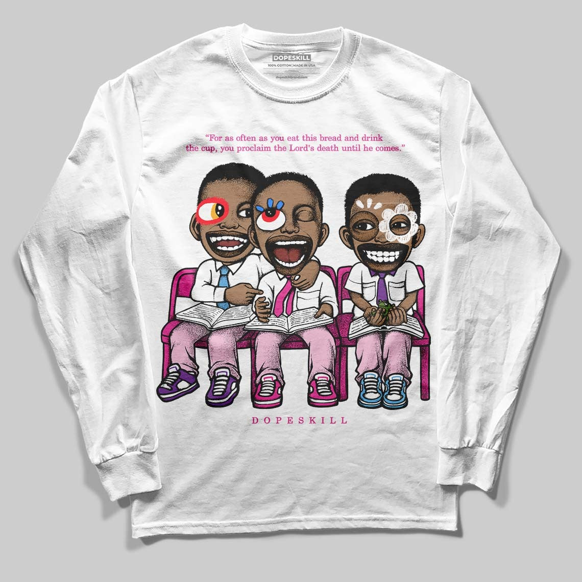 Pink Collection DopeSkill Long Sleeve T-Shirt First Sunday Graphic