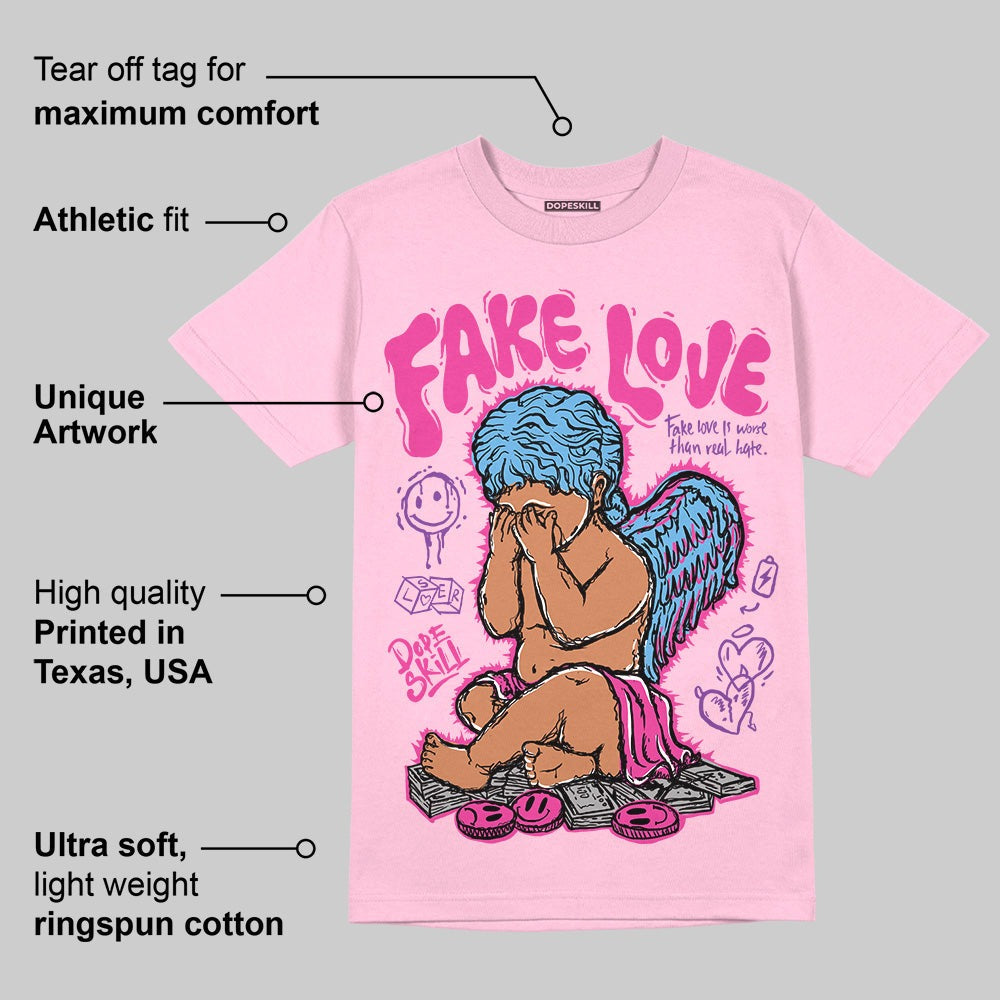Pink Collection DopeSkill Pink T-shirt False Love Graphic