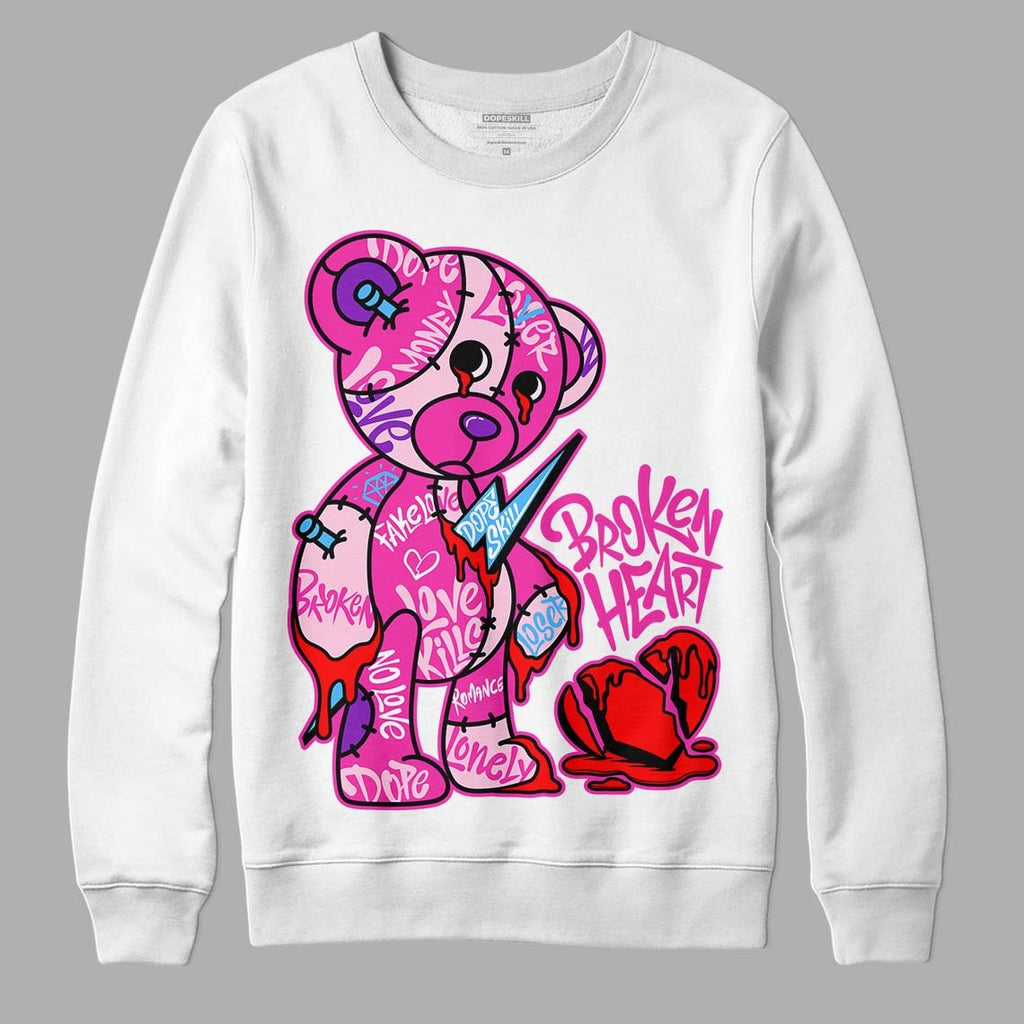 Pink Collection DopeSkill Sweatshirt Broken Heart Graphic