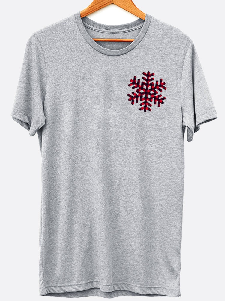 Plaid Snowflake Pocket Graphic Tee