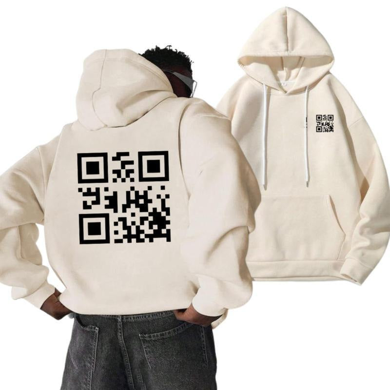 Functional QR Code QR Code T-shirt/Sweatshirt/Hoodie - Classic Fit, Unisex, Cotton/Polyester Blend - Menswear