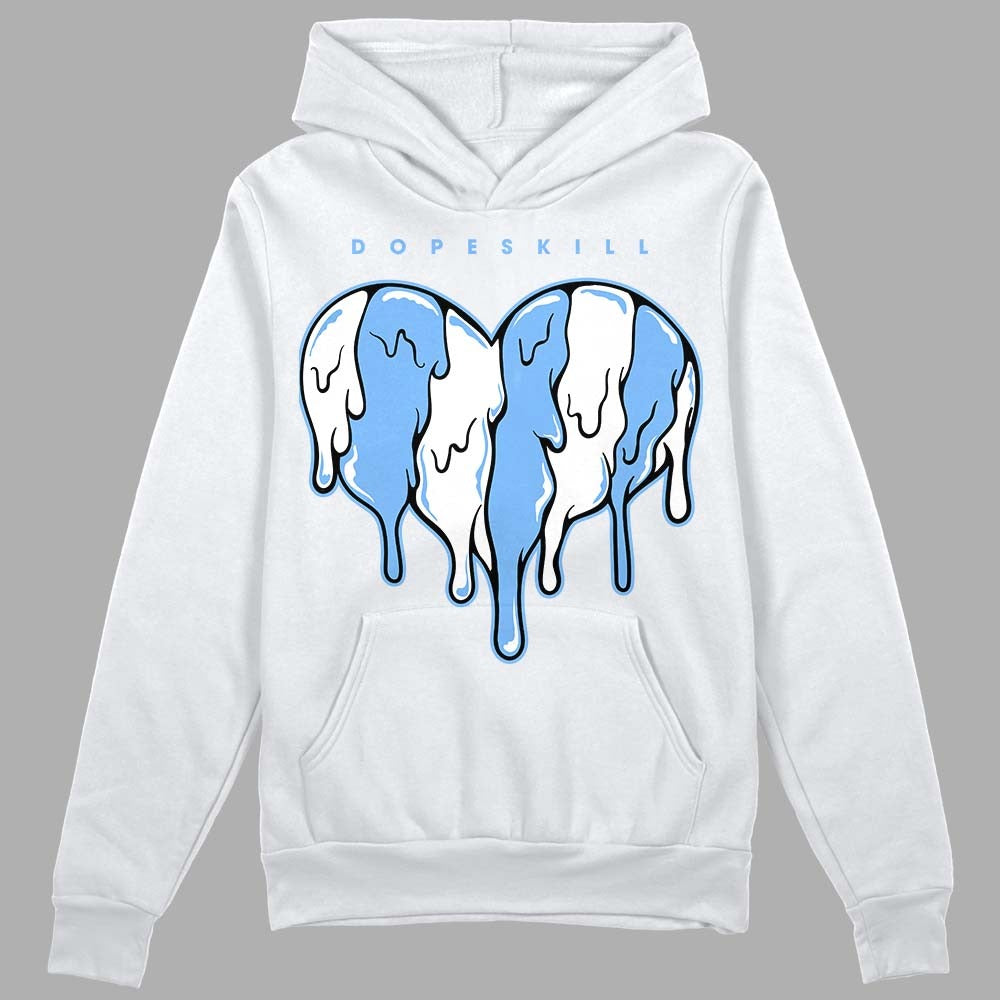 Powder Blue 9s DopeSkill Hoodie Sweatshirt Slime Drip Heart Graphic