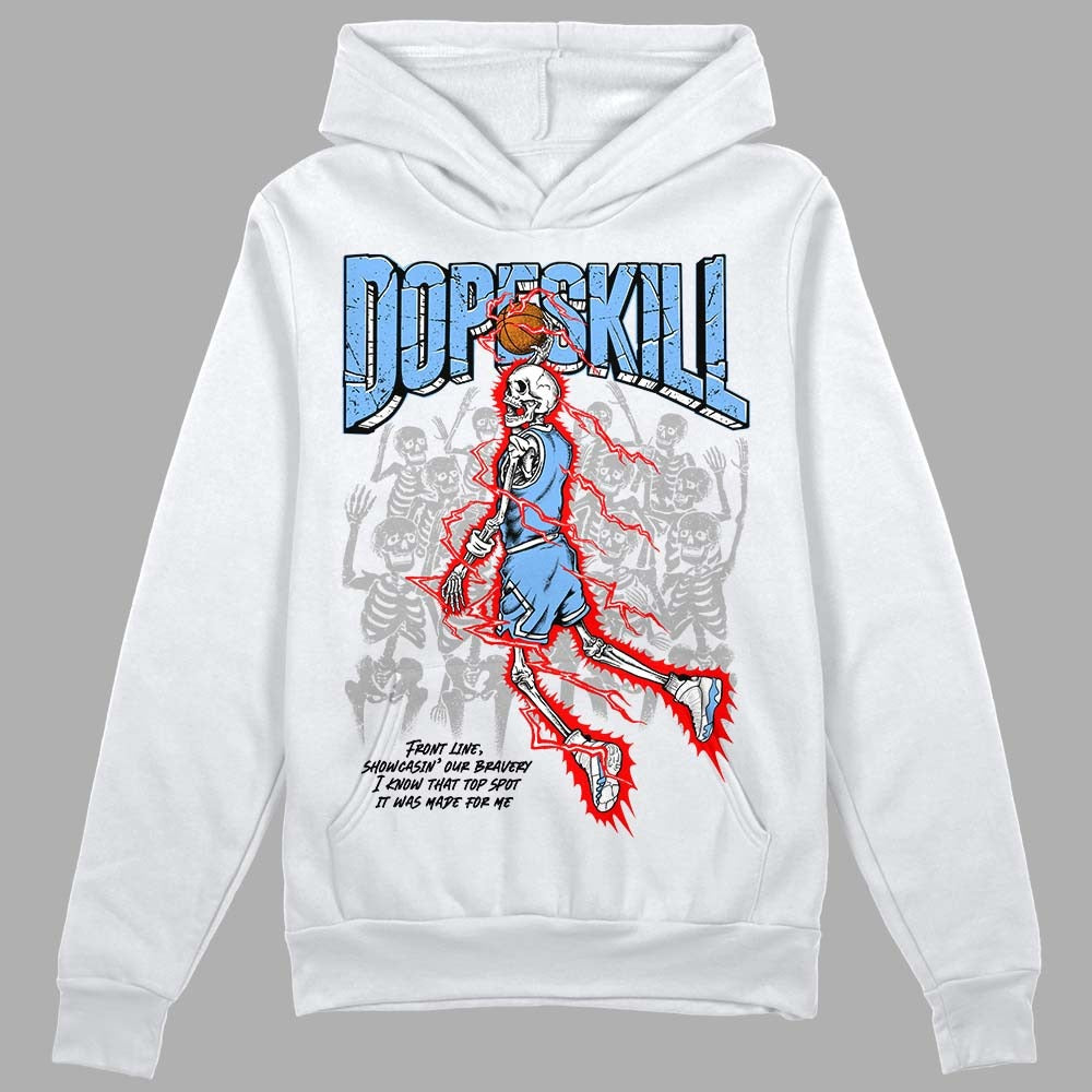 Powder Blue 9s DopeSkill Hoodie Sweatshirt Thunder Dunk Graphic