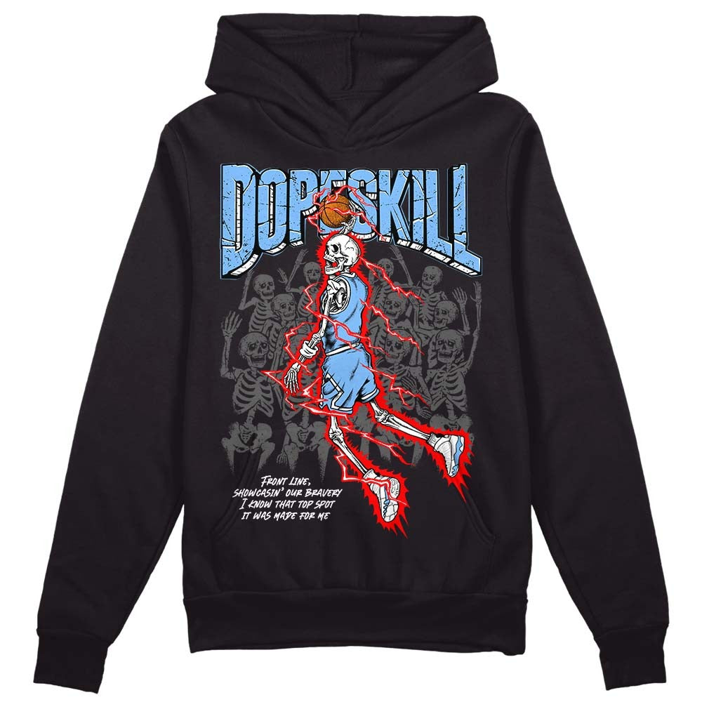 Powder Blue 9s DopeSkill Hoodie Sweatshirt Thunder Dunk Graphic