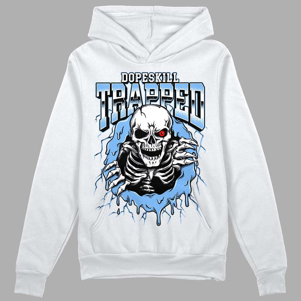 Powder Blue 9s DopeSkill Hoodie Sweatshirt Trapped Halloween Graphic
