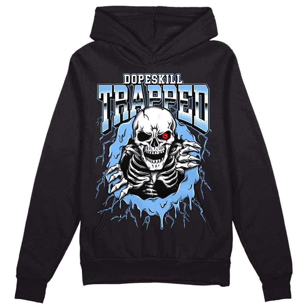 Powder Blue 9s DopeSkill Hoodie Sweatshirt Trapped Halloween Graphic