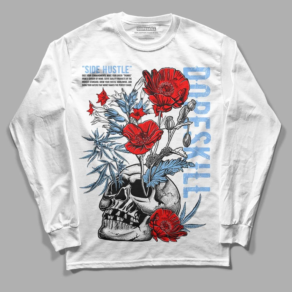 Powder Blue 9s DopeSkill Long Sleeve T-Shirt Side Hustle Graphic