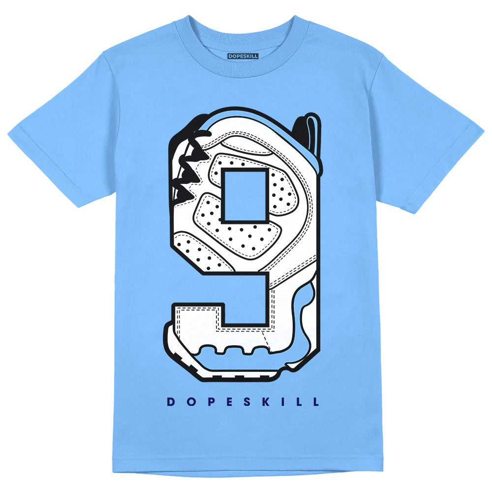 Powder Blue 9s DopeSkill Sky Blue T-shirt No.9 Graphic