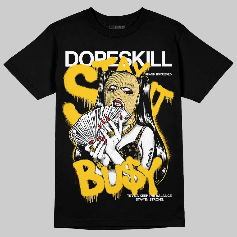 Quai 54 x Tour Yellow Black 1s DopeSkill T-Shirt Stay It Busy Graphic