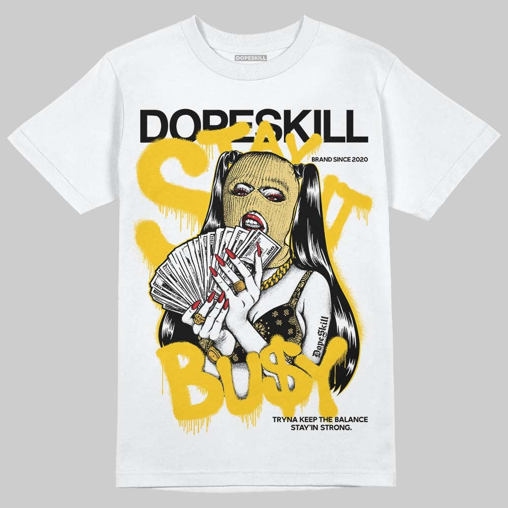 Quai 54 x Tour Yellow Black 1s DopeSkill T-Shirt Stay It Busy Graphic