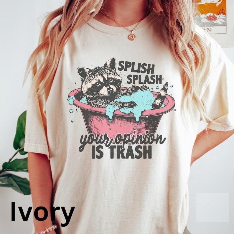 Raccoon Tshirt Funny, Meme Shirt, Raccoon Gifts, Raccoon tshirt, Funny Graphic Shirt, Vintage Shirts, T Shirt, Raccoons Top Womenswear Underwear Lady