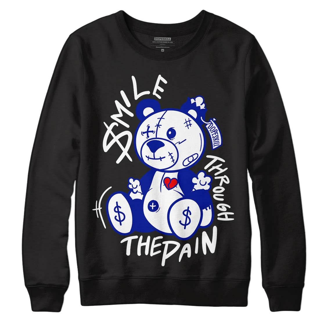 Racer Blue White Dunk Low DopeSkill Sweatshirt BEAN Graphic
