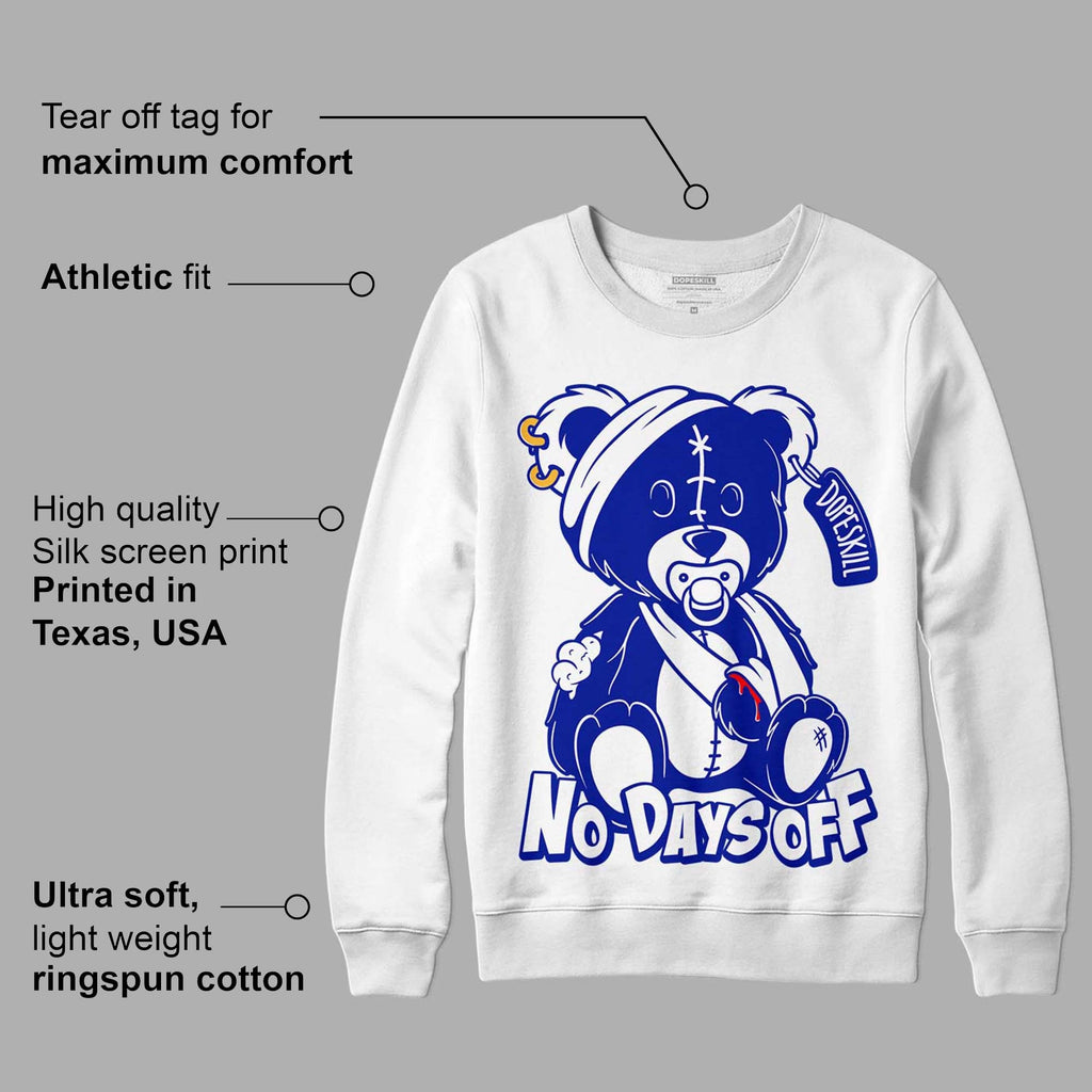 Racer Blue White Dunk Low DopeSkill Sweatshirt Hurt Bear Graphic